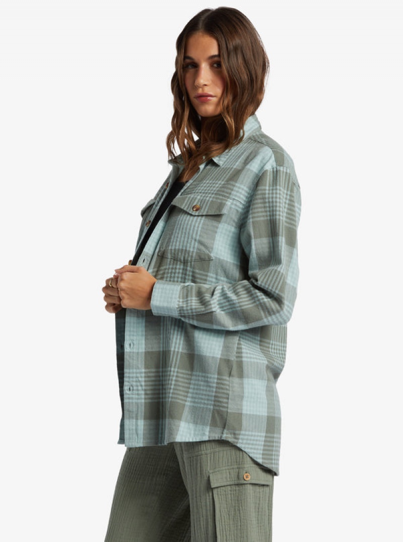 Roxy Let It Go Flannel Long Sleeve Oberteile | 29086-CBHU