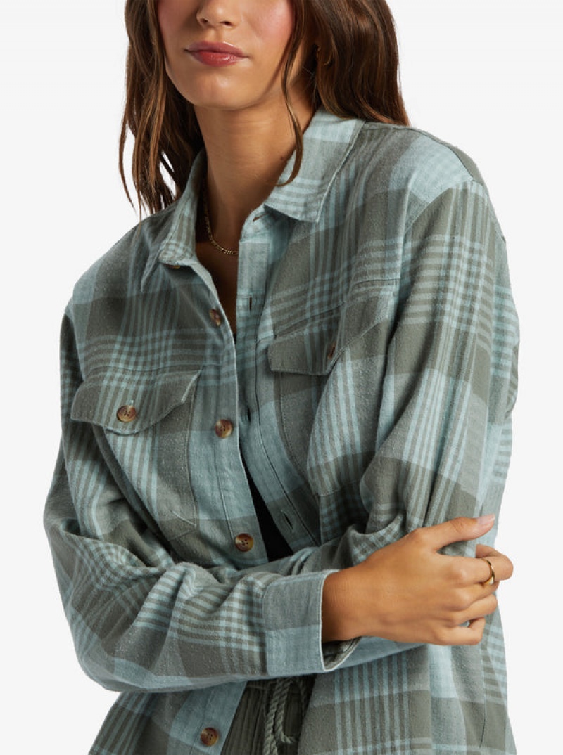 Roxy Let It Go Flannel Long Sleeve Oberteile | 29086-CBHU