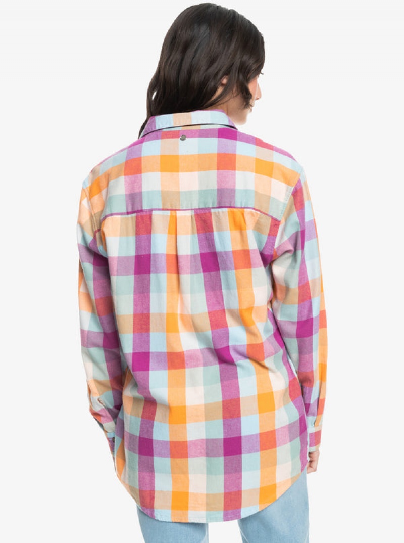 Roxy Let It Go Flannel Long Sleeve Oberteile | 15093-HKYM