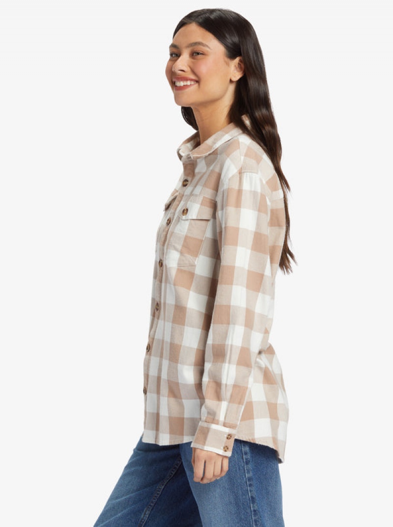 Roxy Let It Go Long Sleeve Flannel Oberteile | 96071-CJLH