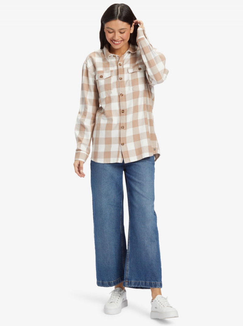 Roxy Let It Go Long Sleeve Flannel Oberteile | 96071-CJLH