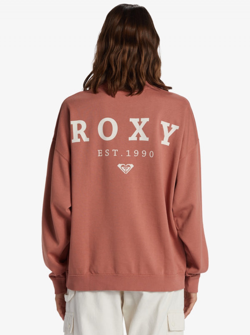 Roxy Lineup Oversized Crew Neck Hoodie | 08516-XQBL