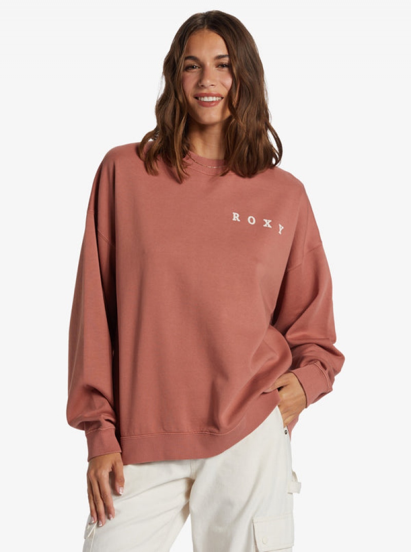 Roxy Lineup Oversized Crew Neck Hoodie | 08516-XQBL