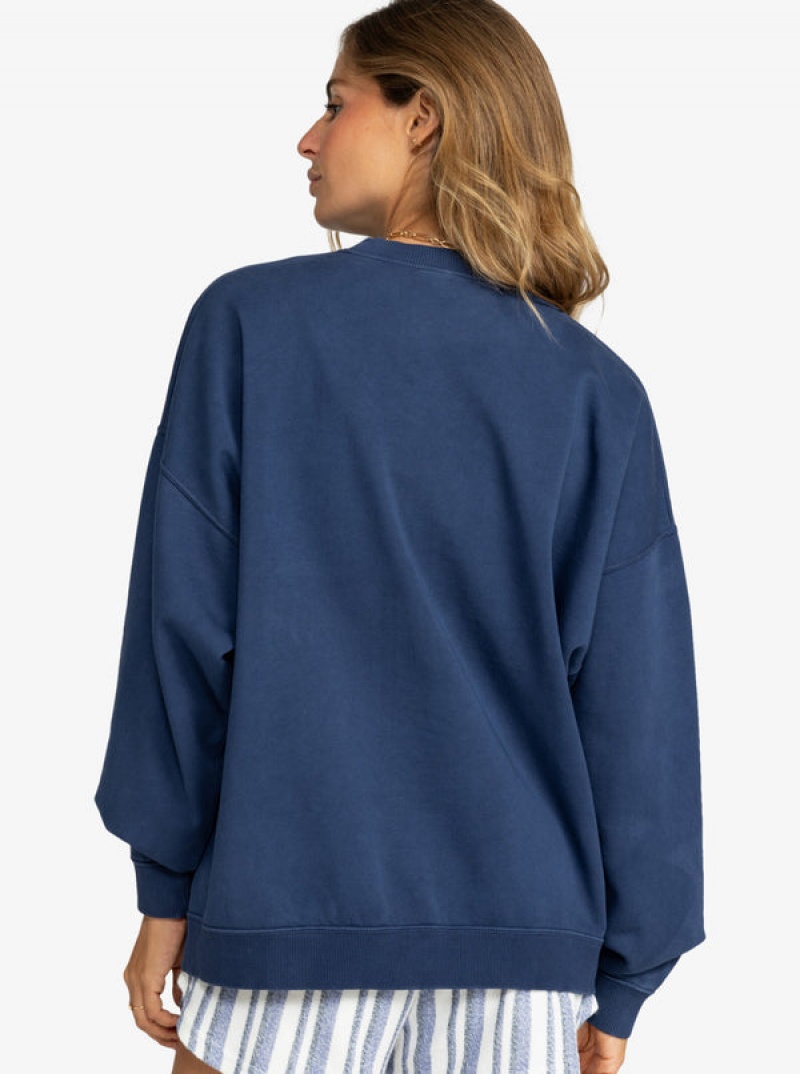 Roxy Lineup Oversized Crew Neck Hoodie | 73290-AUXG