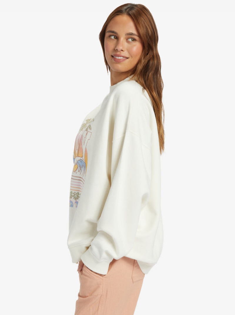 Roxy Lineup Oversized Crew Neck Hoodie | 18356-LWAC