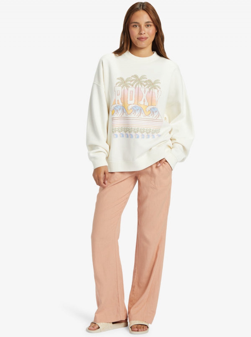 Roxy Lineup Oversized Crew Neck Hoodie | 18356-LWAC