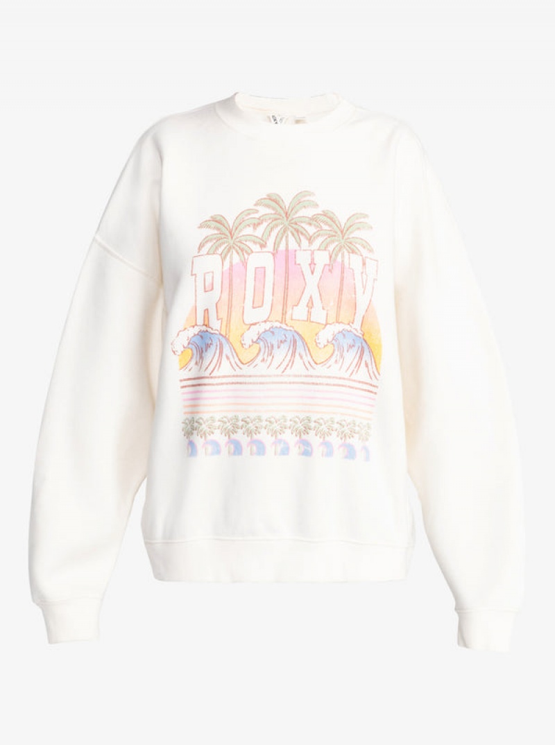 Roxy Lineup Oversized Crew Neck Hoodie | 18356-LWAC