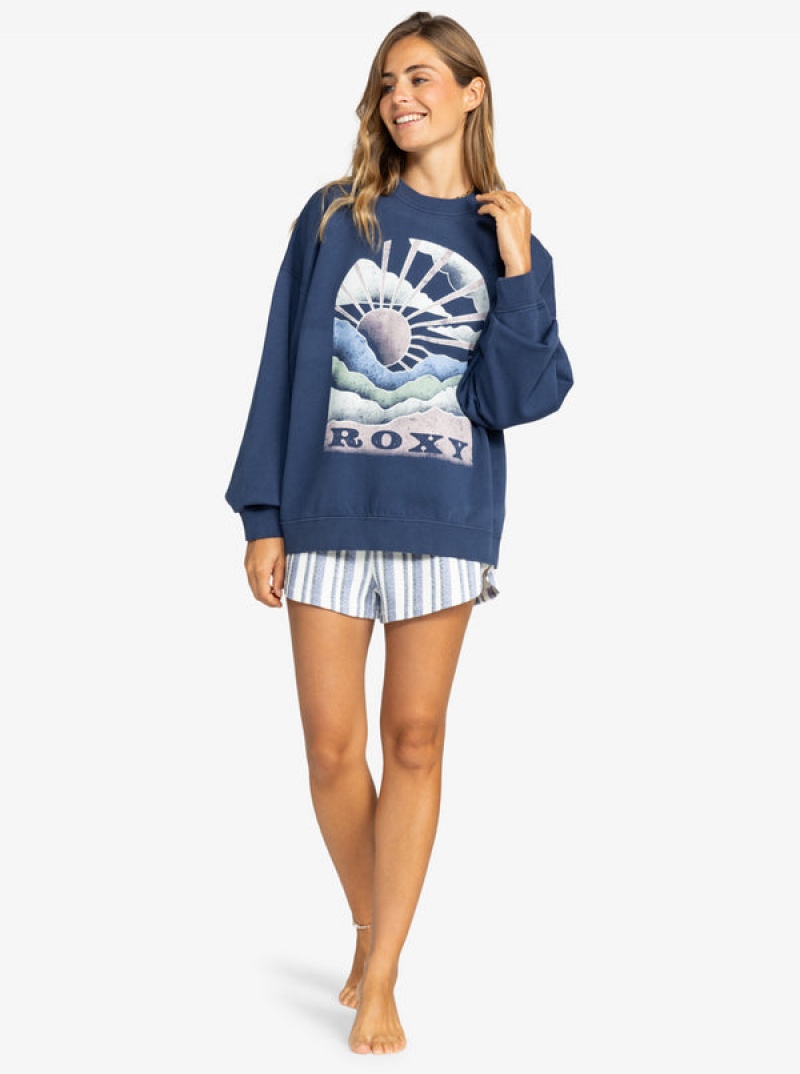 Roxy Lineup Oversized Crew Neck Loungewear | 75208-WSIX