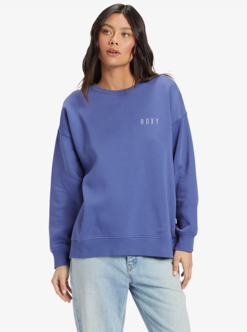 Roxy Morning Hike Crew Neck Hoodie | 12853-WVQU