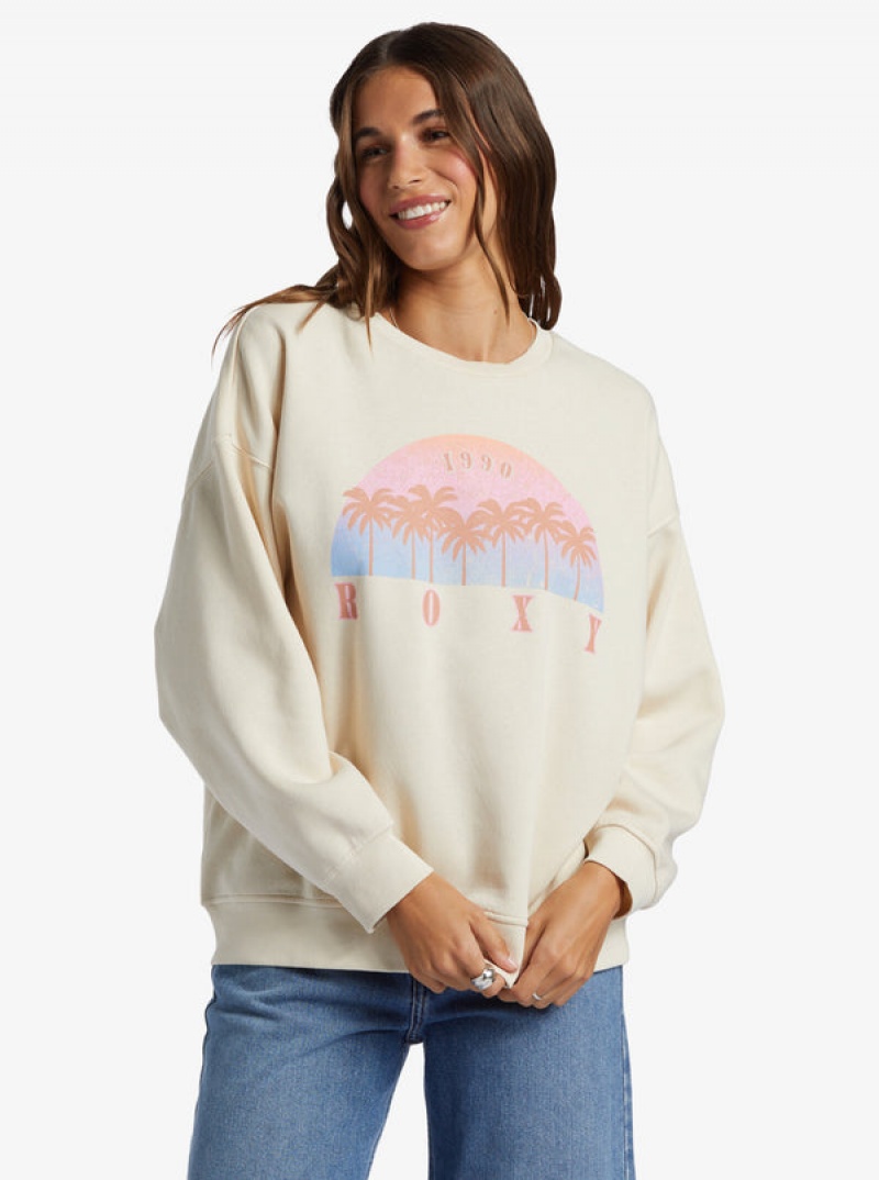 Roxy Morning Hike Crew Neck Hoodie | 18734-KVTC