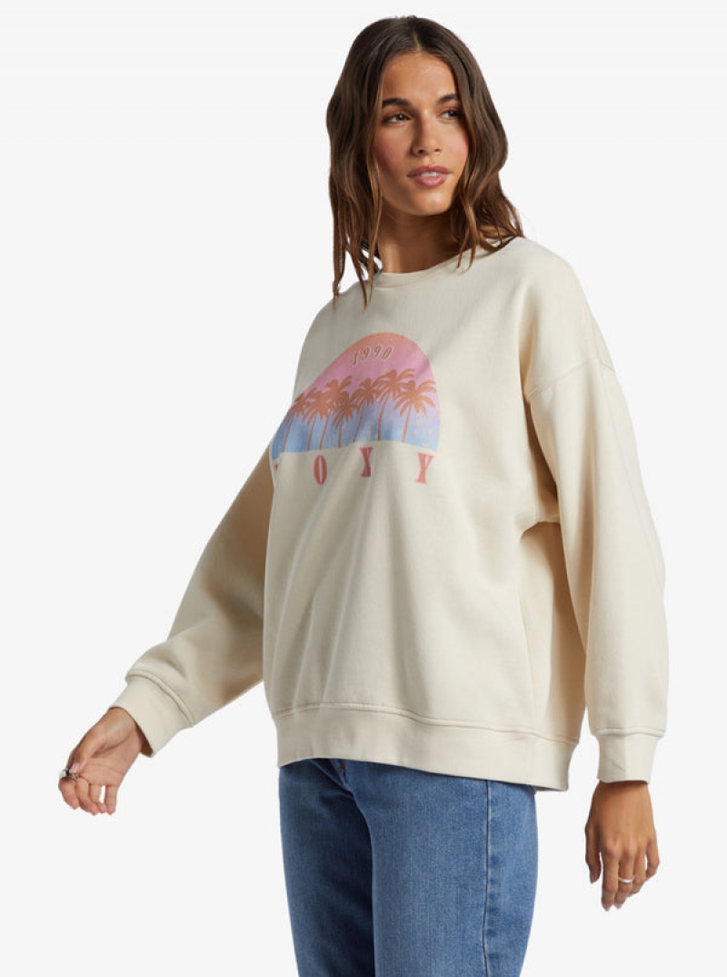 Roxy Morning Hike Crew Neck Hoodie | 18734-KVTC