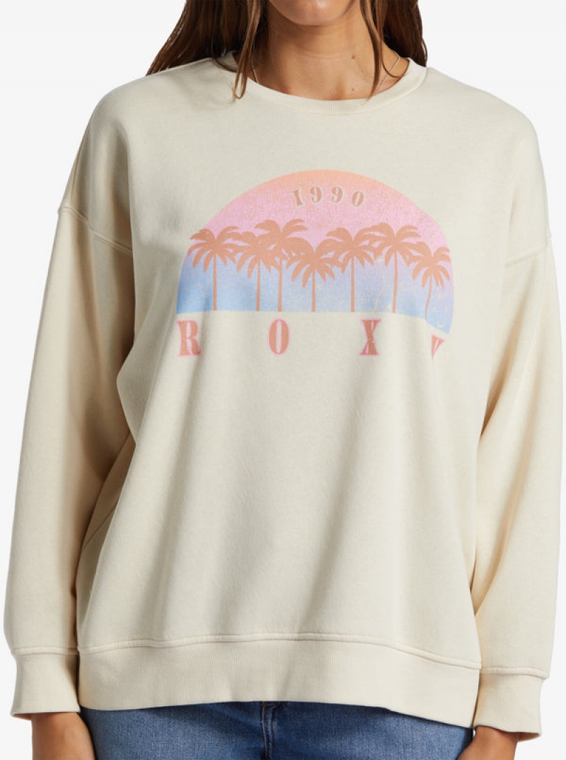 Roxy Morning Hike Crew Neck Hoodie | 18734-KVTC