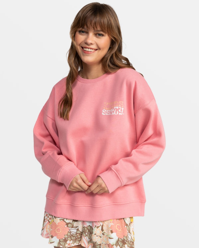 Roxy Morning Hike Crew Neck Hoodie | 21805-TLKE