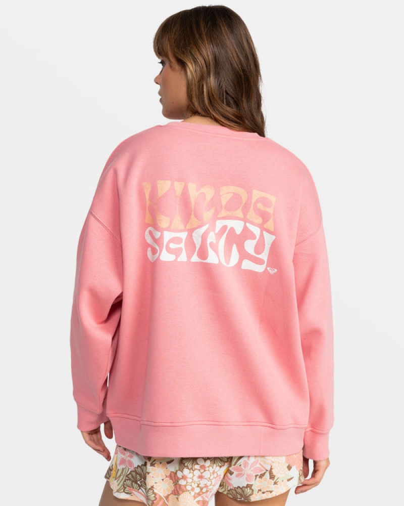 Roxy Morning Hike Crew Neck Hoodie | 21805-TLKE