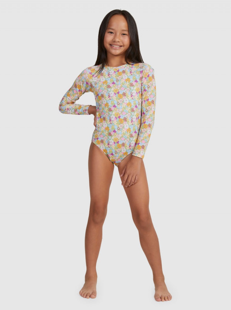 Roxy Nostalgic Seaside Long-Sleeve Bademode Mädchen | 48357-ECHN