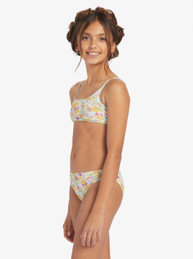 Roxy Nostalgic Seaside Two Piece Bralette Set Bademode Mädchen | 41903-TOEK