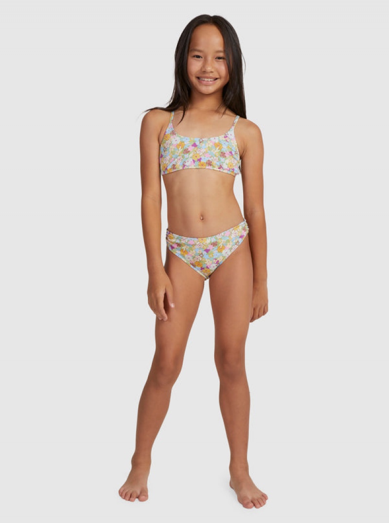 Roxy Nostalgic Seaside Two Piece Bralette Set Bademode Mädchen | 41903-TOEK