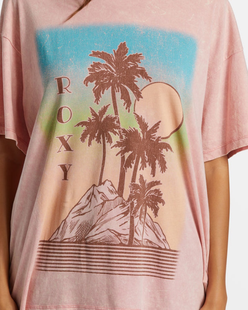 Roxy Palm Springs Oversized T-shirts | 98403-AVMP