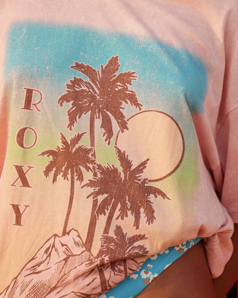 Roxy Palm Springs Oversized T-shirts | 98403-AVMP