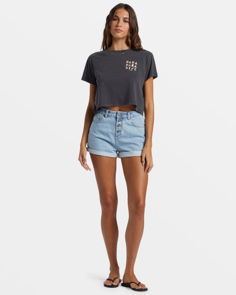 Roxy Para Paradise Cropped T-shirts | 89261-KEAM