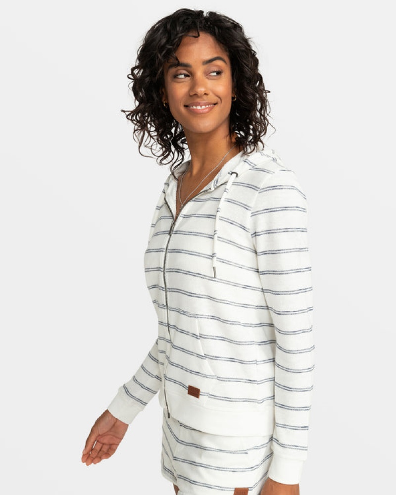 Roxy Perfect Wave Stripes Zip-Up Hoodie | 14389-AFXL