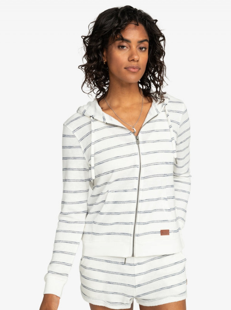 Roxy Perfect Wave Stripes Zip-Up Hoodie | 14389-AFXL