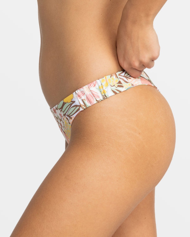 Roxy Playa Paradise Reversible Tanga Bikinihosen | 68304-RTFE