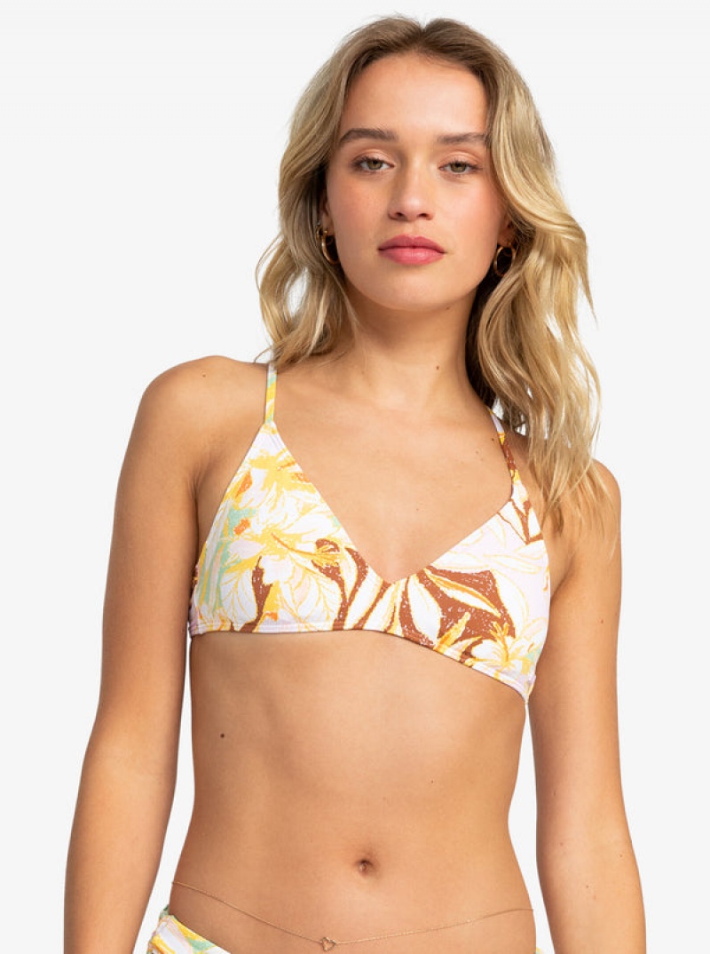 Roxy Printed Beach Classics Ba Athl Triangle Bikinioberteile | 12643-WBGE