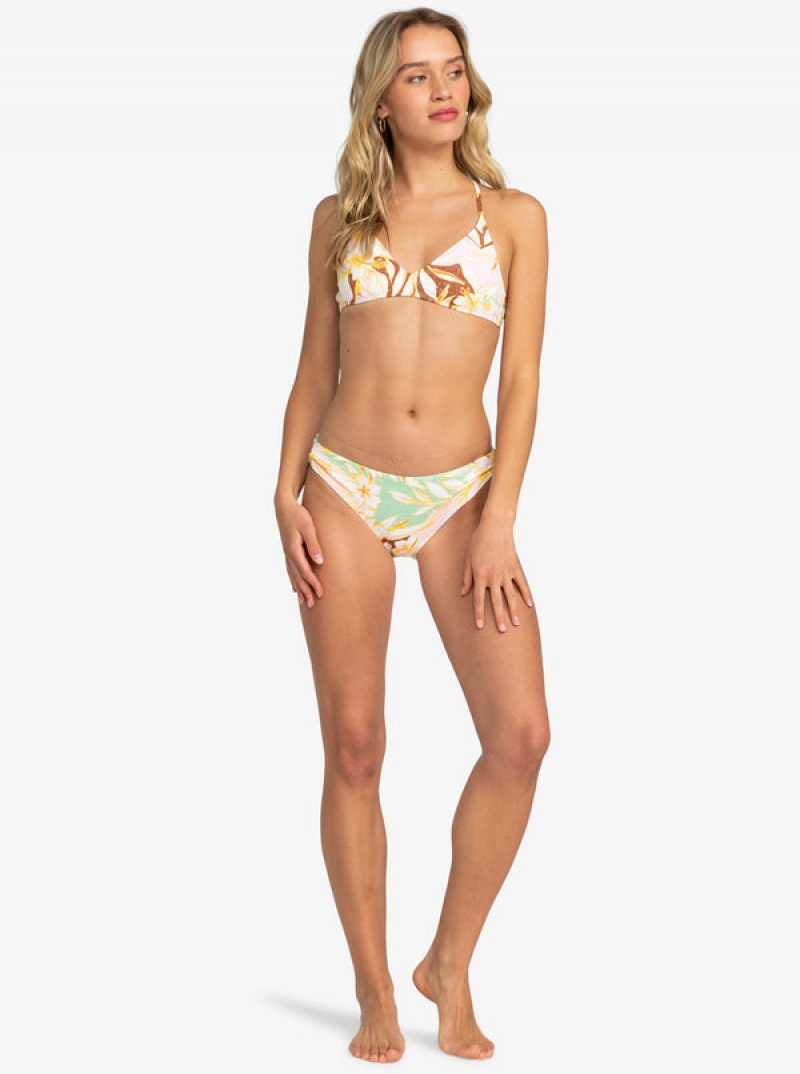 Roxy Printed Beach Classics Ba Athl Triangle Bikinioberteile | 12643-WBGE