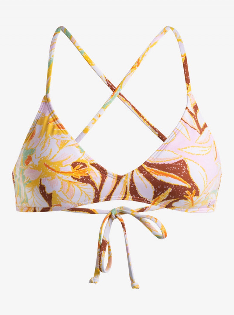 Roxy Printed Beach Classics Ba Athl Triangle Bikinioberteile | 12643-WBGE