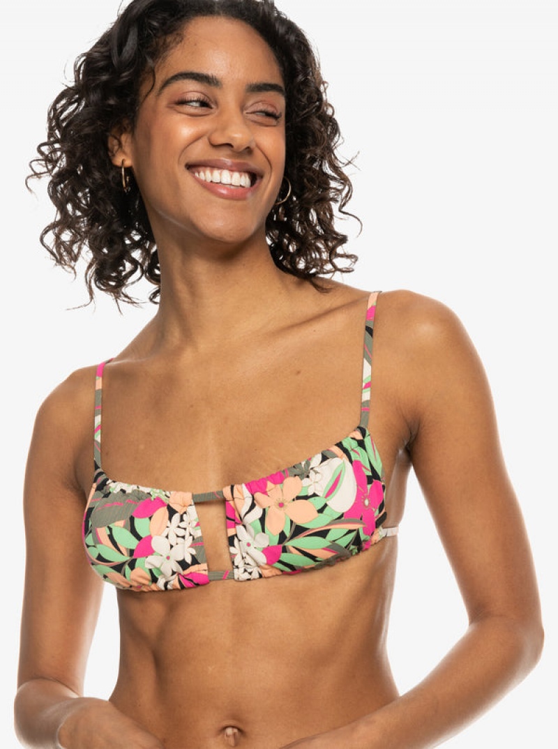 Roxy Printed Beach Classics Bralette Bikinioberteile | 23156-NYRZ