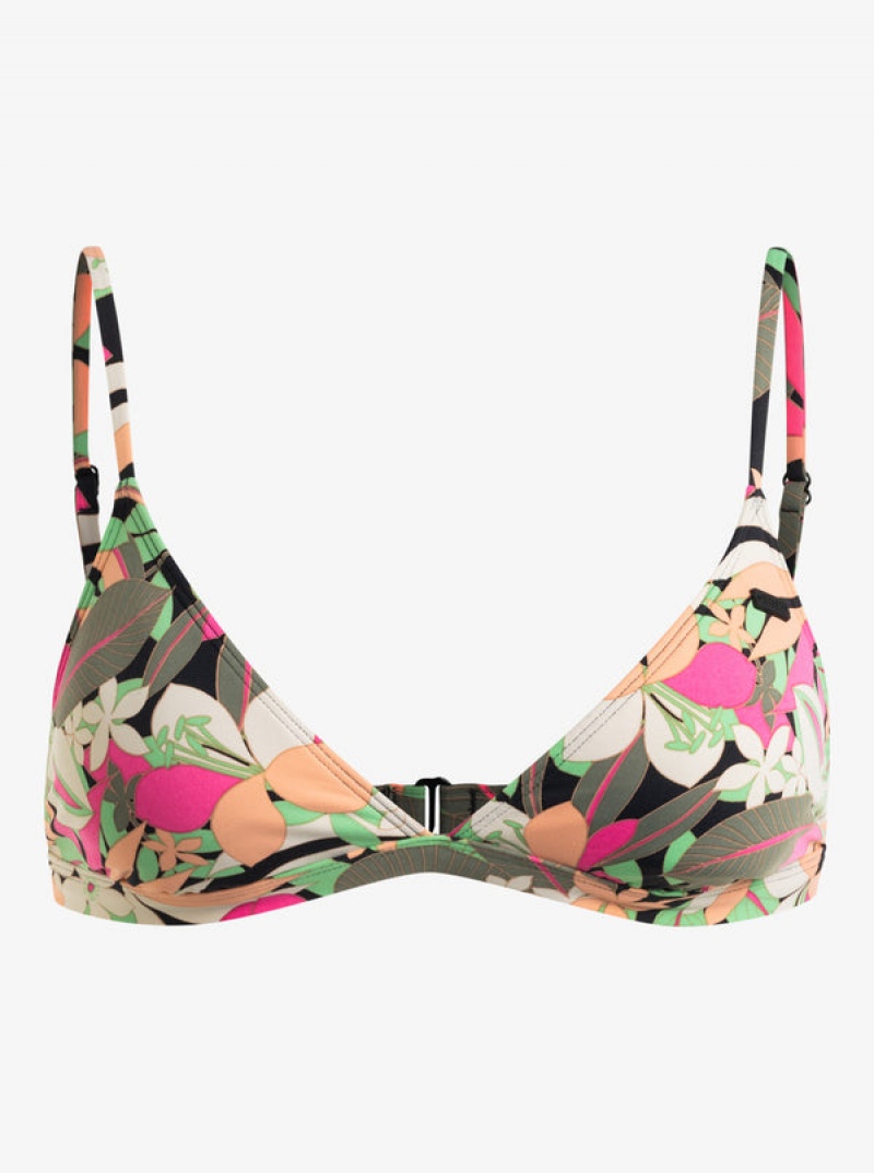 Roxy Printed Beach Classics Fixed Triangle Bikinioberteile | 61739-ETXC