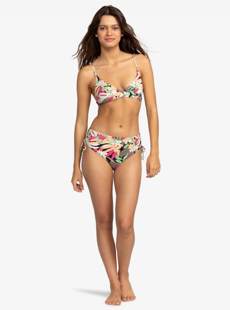 Roxy Printed Beach Classics Moderate Side-Tie Bikinihosen | 79324-WPKE