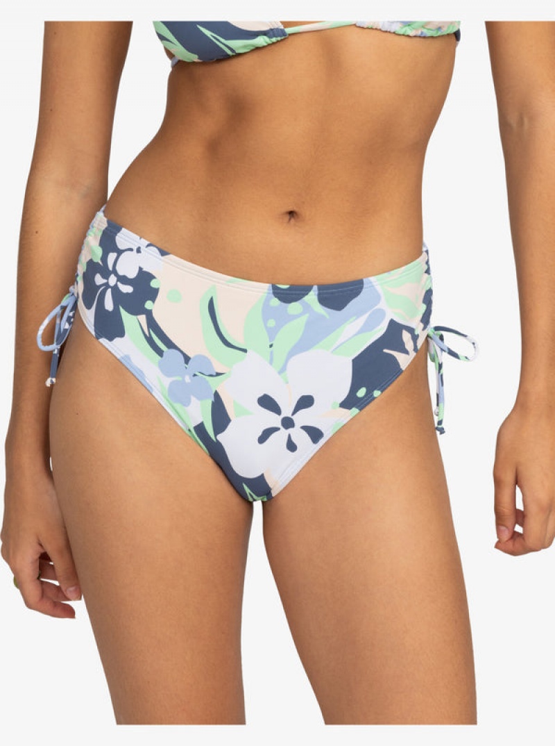 Roxy Printed Beach Classics Moderate Side-Tie Bikinihosen | 47530-QGKR