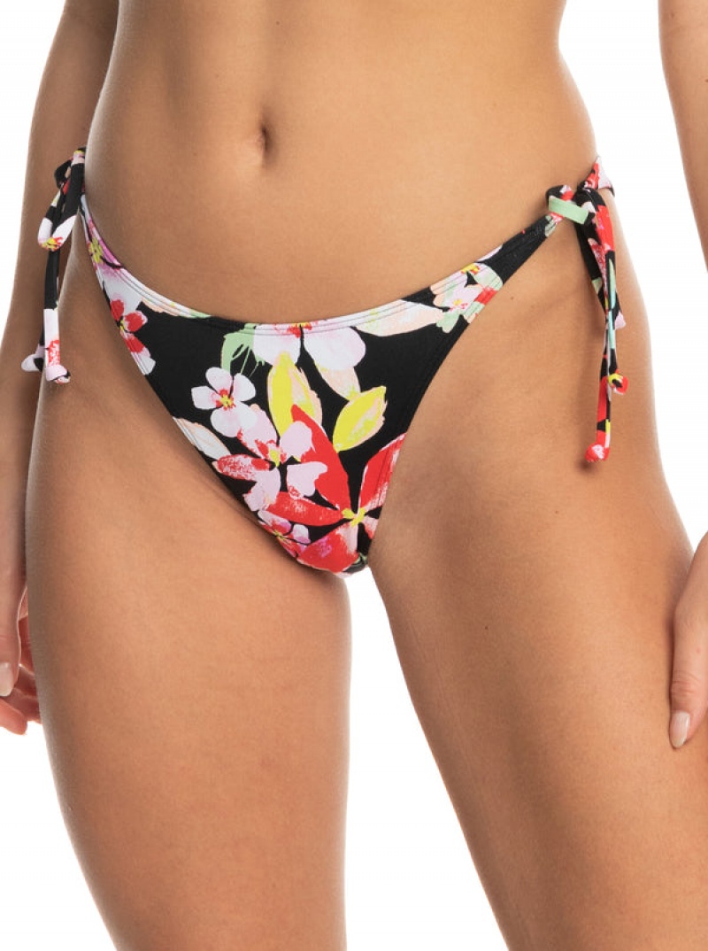 Roxy Printed Beach Classics Tie Side High Leg Cheeky Bikinihosen | 27651-YATR