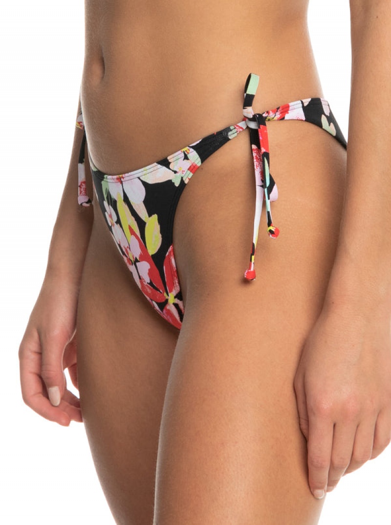 Roxy Printed Beach Classics Tie Side High Leg Cheeky Bikinihosen | 27651-YATR