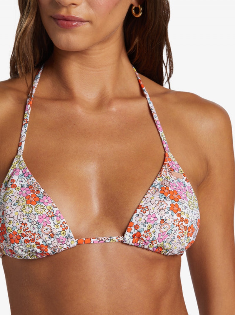 Roxy Printed Beach Classics Tiki Triangle Bikinioberteile | 15470-NOZC