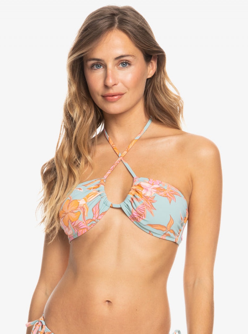 Roxy Printed Beach Classics Triangle Bikinioberteile | 76053-UWQP