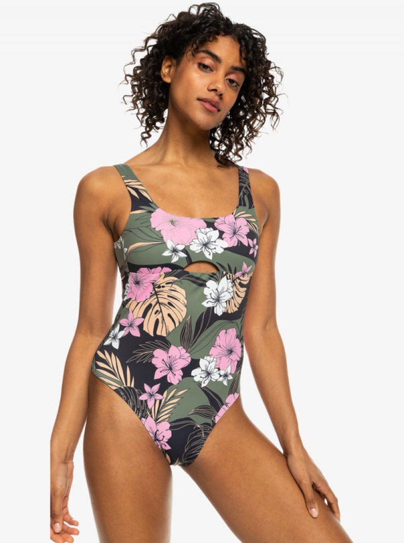 Roxy Pro The Double Line One-Piece Badeanzüge | 70453-EXSA