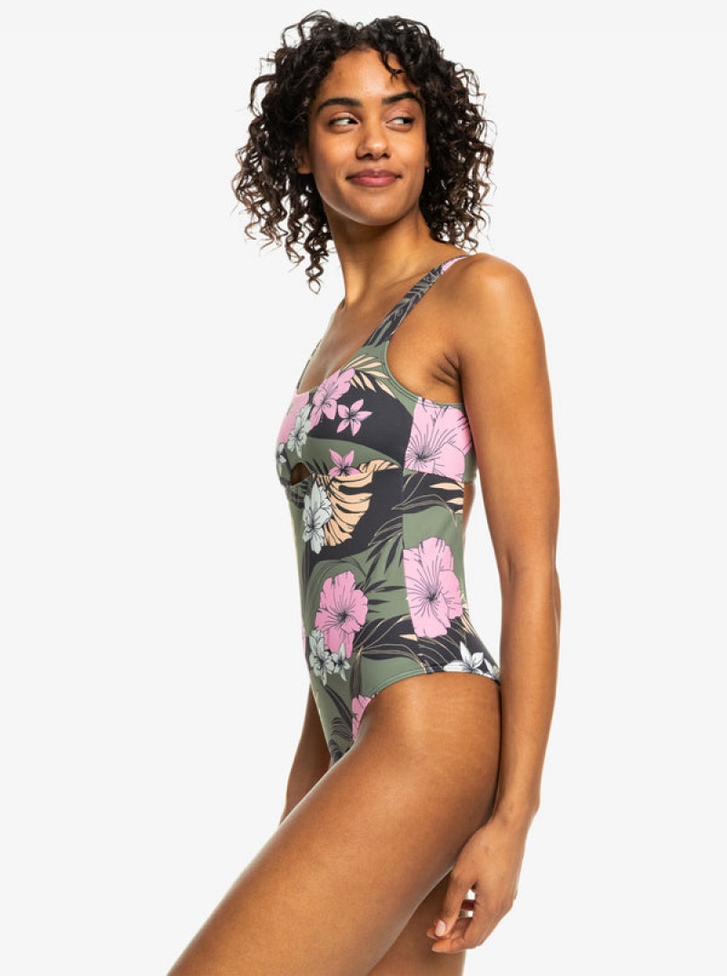 Roxy Pro The Double Line One-Piece Badeanzüge | 70453-EXSA