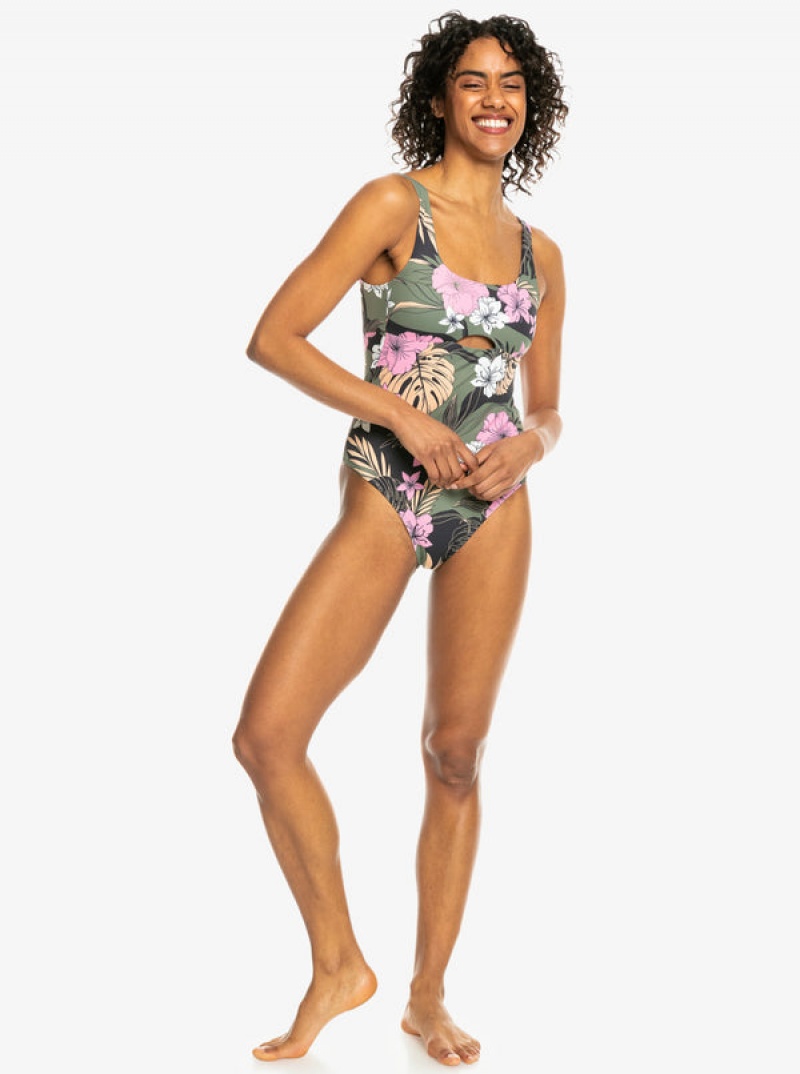 Roxy Pro The Double Line One-Piece Badeanzüge | 70453-EXSA