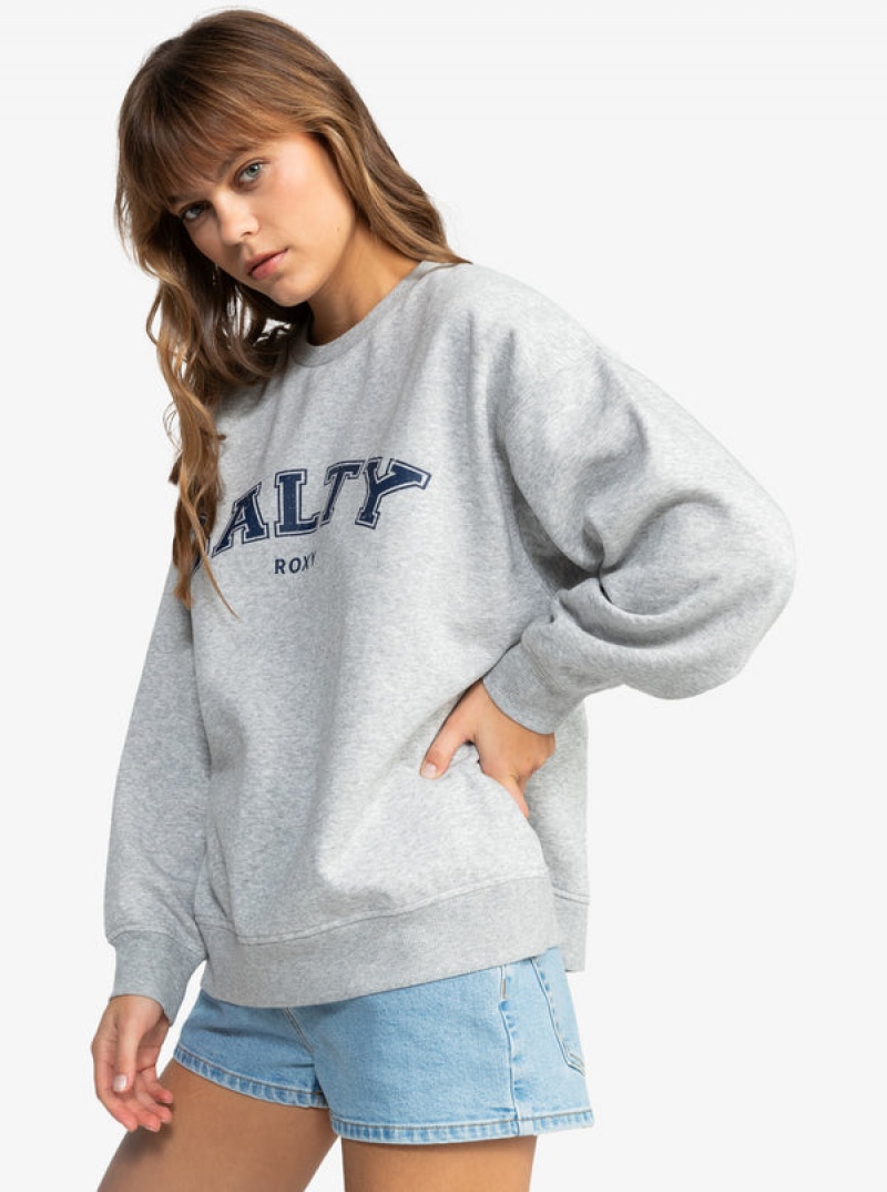 Roxy Salty Morning Hike Crew Neck Hoodie | 45763-OLQZ