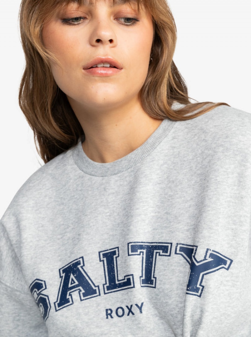 Roxy Salty Morning Hike Crew Neck Hoodie | 45763-OLQZ