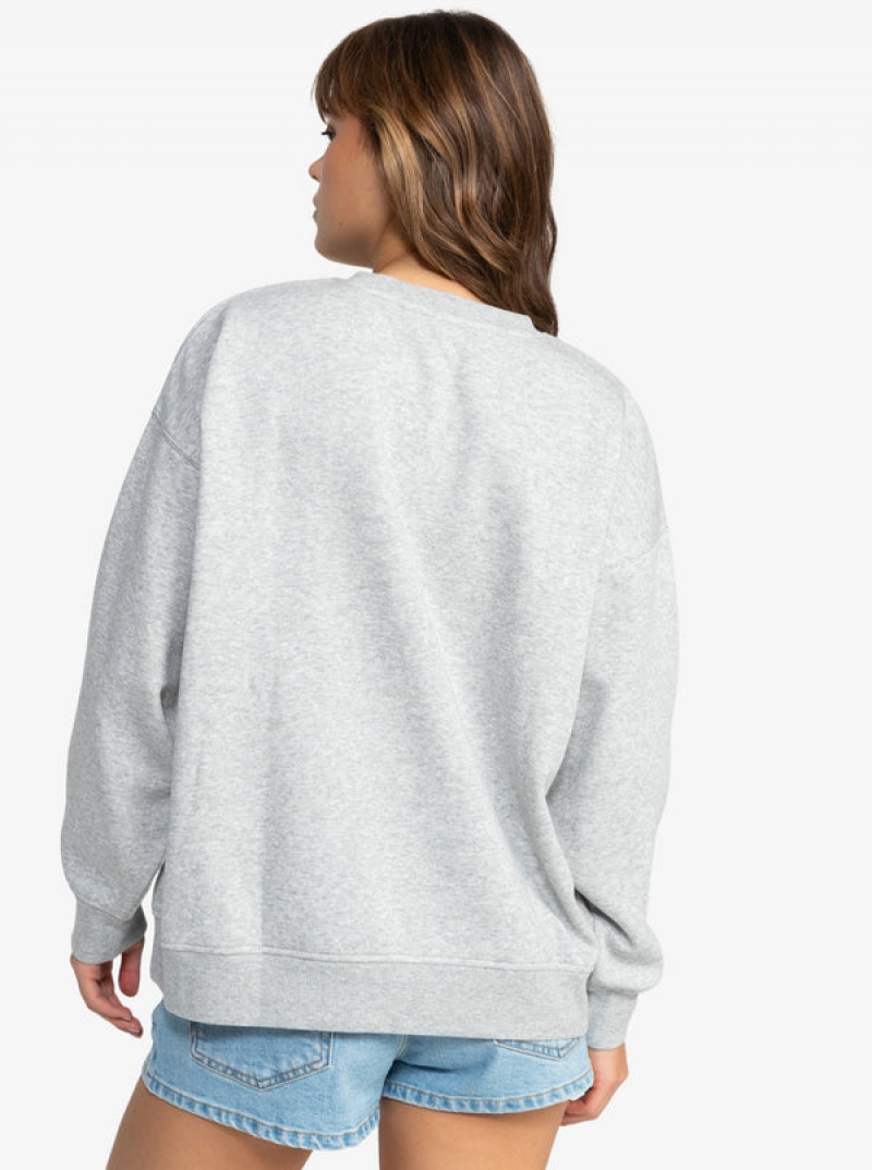 Roxy Salty Morning Hike Crew Neck Hoodie | 45763-OLQZ