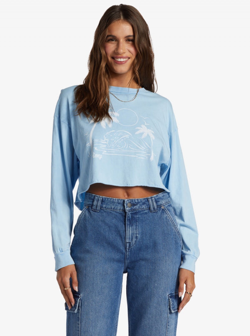 Roxy Simple Surf Oversized Long Sleeve T-shirts | 41856-EAGZ