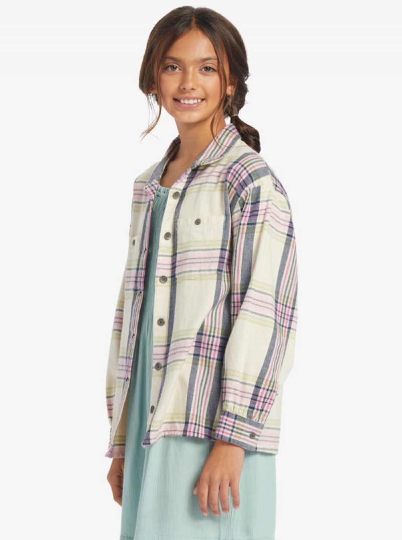 Roxy Something Beautiful Plaid Oversized Oberteile Mädchen | 20348-PASL