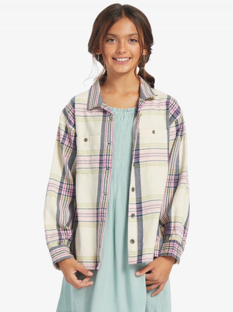 Roxy Something Beautiful Plaid Oversized Oberteile Mädchen | 20348-PASL