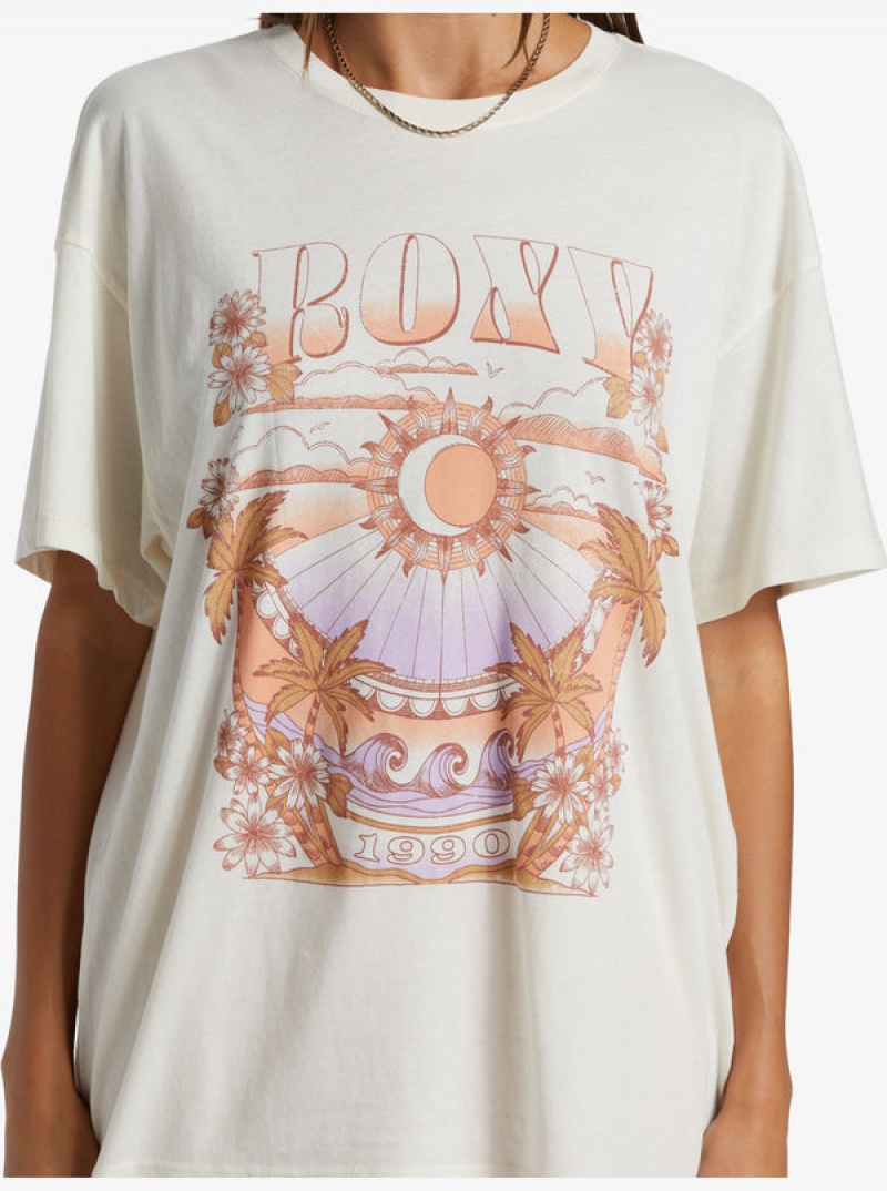 Roxy Star Chart Oversized Boyfriend T-shirts | 48950-BSTM