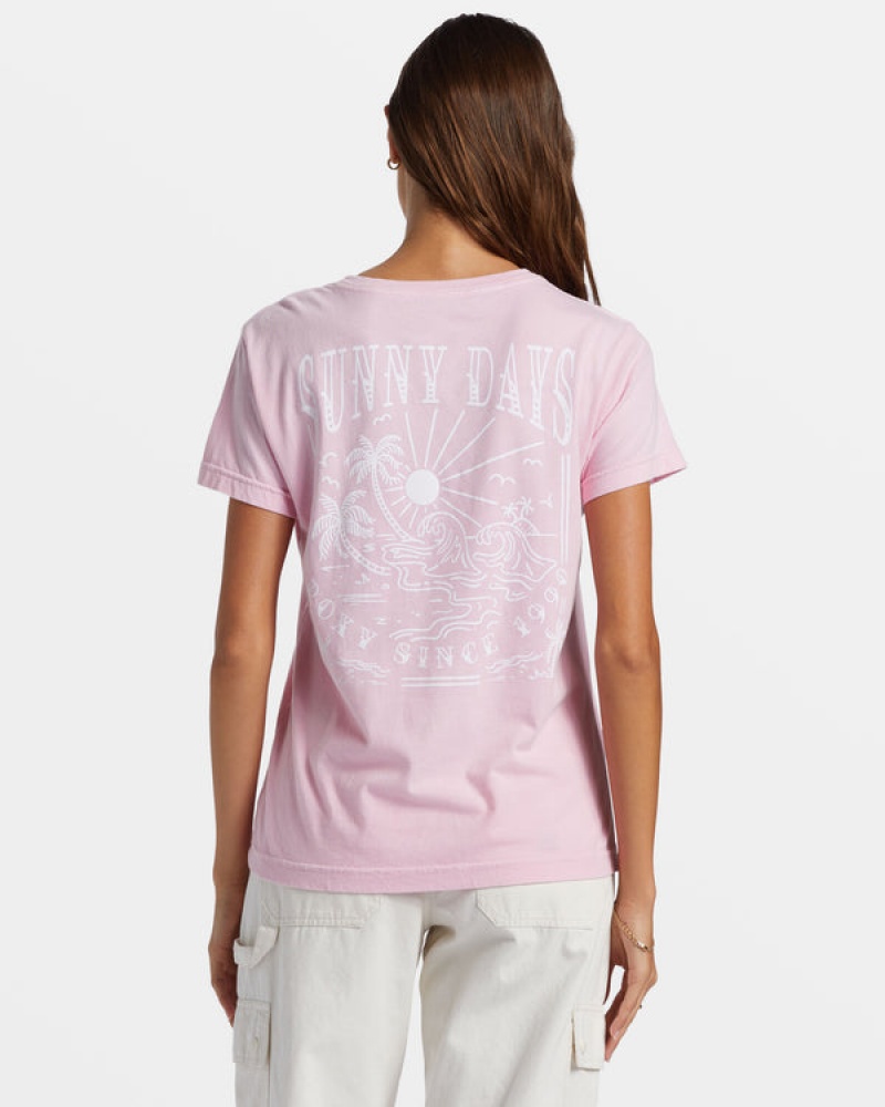 Roxy Sunny Days Boyfriend T-shirts | 68270-BIPK