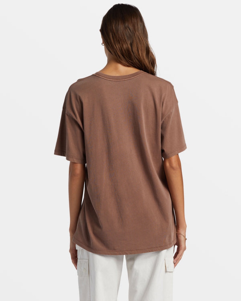 Roxy Sunny Days Oversized Boyfriend T-shirts | 68341-QKOY